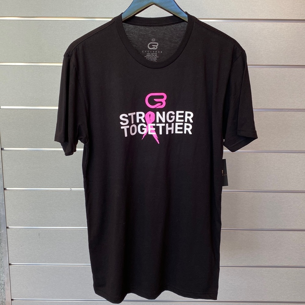 CycleBar T Shirt - Black - Stronger Together - NWT